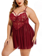 Crimson Bloom Babydoll - Velvotic