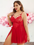 Crimson Bloom Babydoll - Velvotic
